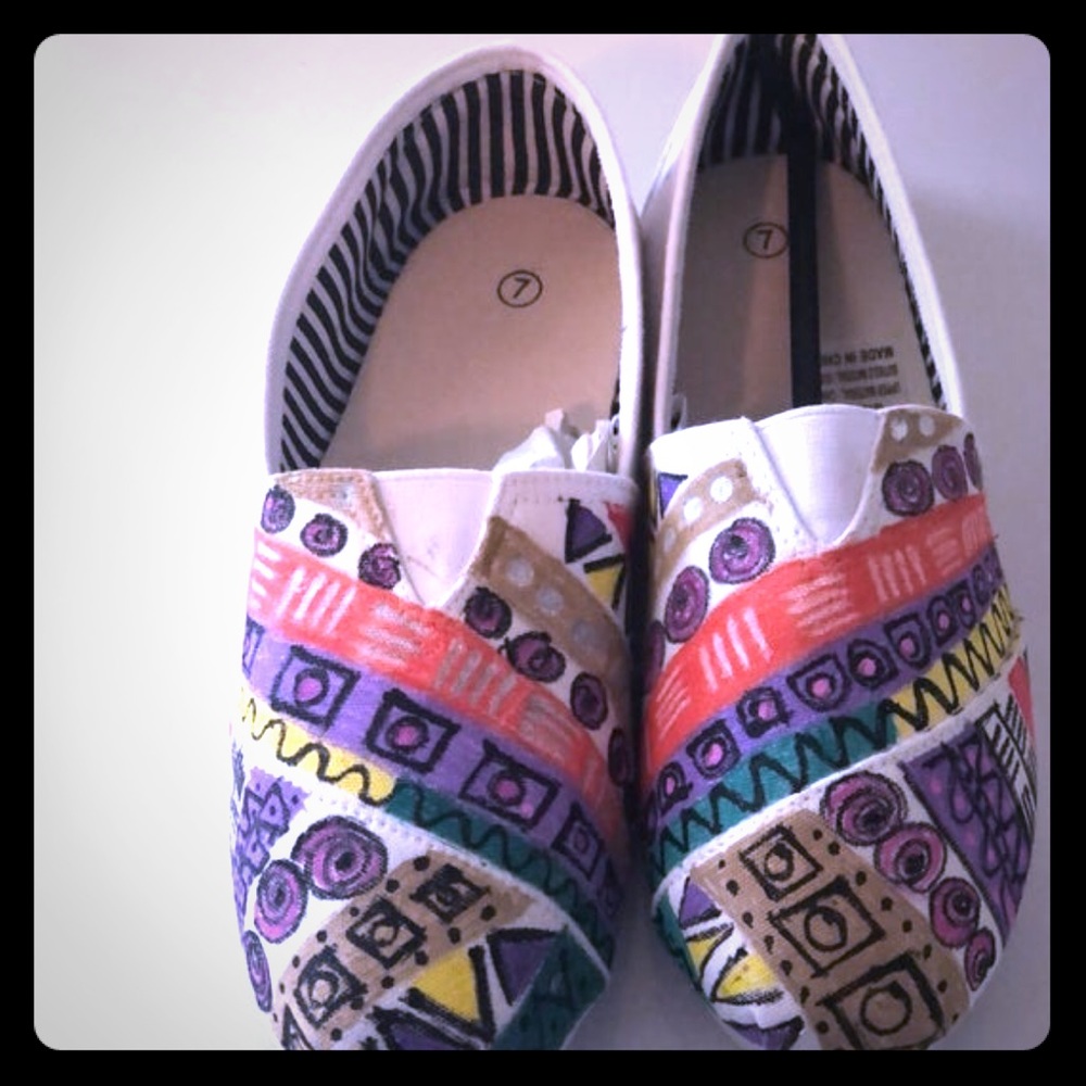 Handmade art on shoes